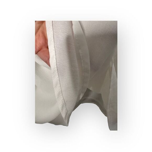 B Skies are blue white polyester long sleeve tunic with embroidery women’s size - Picture 4 of 10